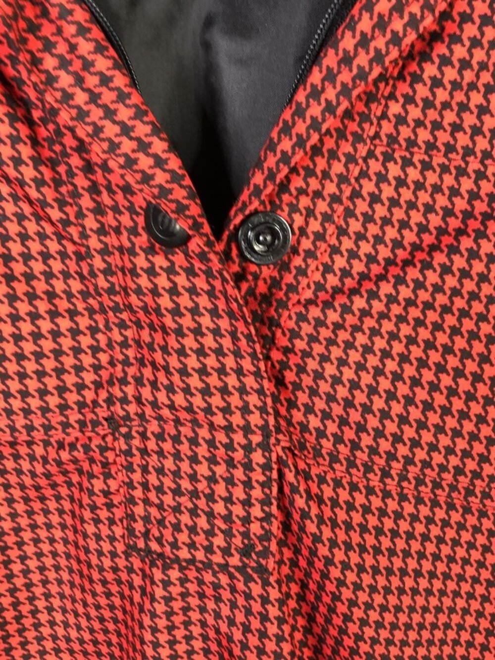 Vintage Sunderland Of Scotland Jacket Womens M Red Houndstooth Golf Windbreaker - Picture 15 of 16